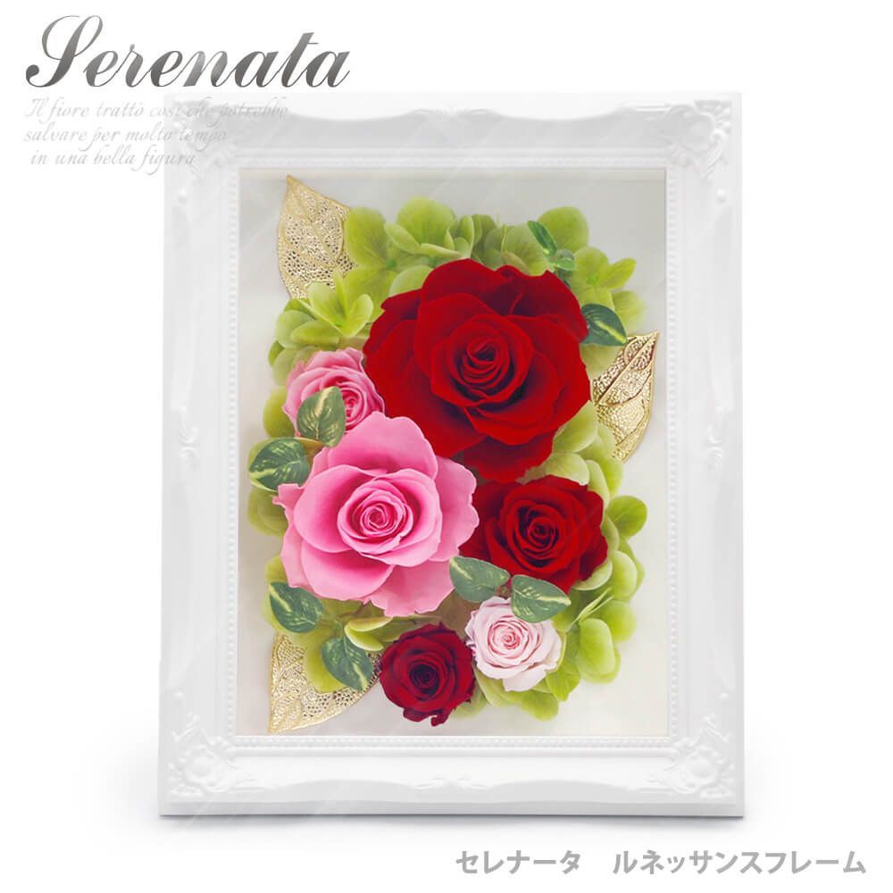 プリザーブドフラワー セレナータ ルネッサンスフレーム 花 バラ おしゃれ インテリア 壁掛け 置き型 お祝い ラッピング ギフト プレゼント クリスマス 誕生日 翌日配達