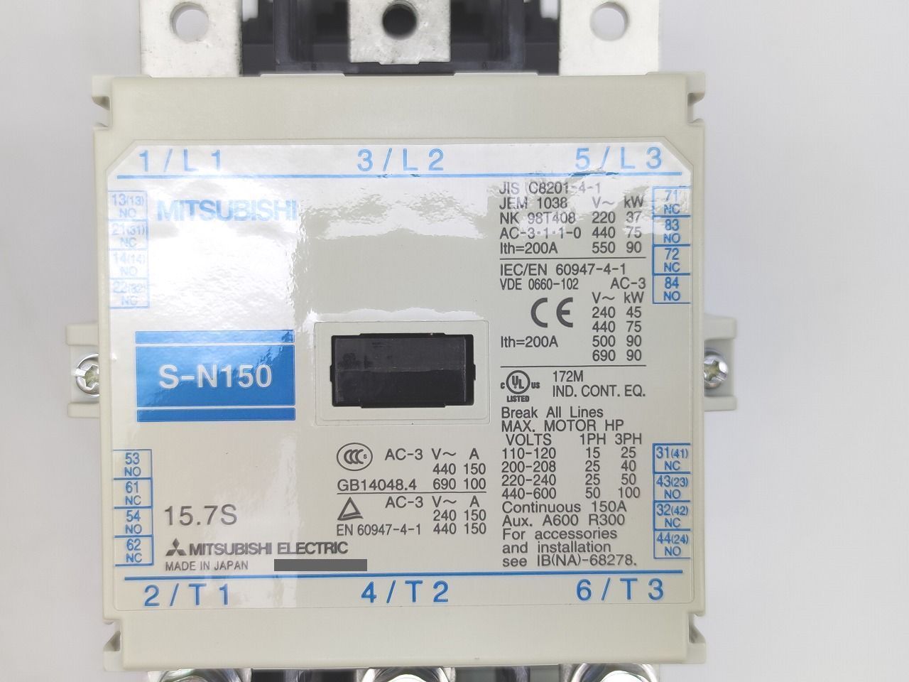 インボイス対応 箱汚れ いたみあり 三菱 MITSUBISHI MSO-N150 200V 37kW AC200V 2a2b