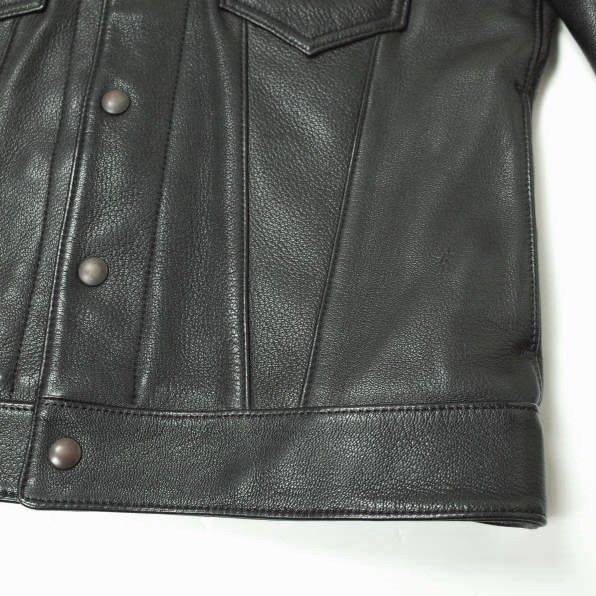 BEAMS BOY ブラック レザージャケット BEAMS PLUS ビームスプラス アメリカ製 ジョンソンレザー ゴートスキン