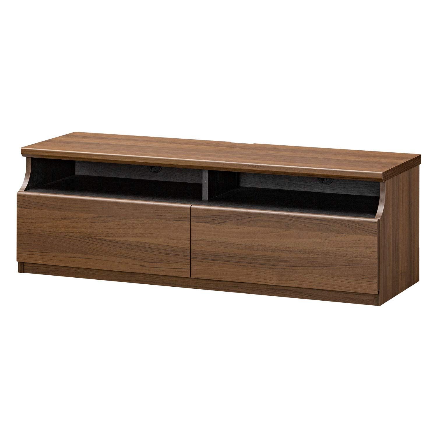 【人気商品】ティレスタ3 TL3-4012HDK 42.4cm 奥行 39.3 高さ 118.2 幅 組立簡単 おしゃれなダークブラウンの木目調 たっぷり収納 コーディネートしやすいすっきりデザイン テレビボード ローボード