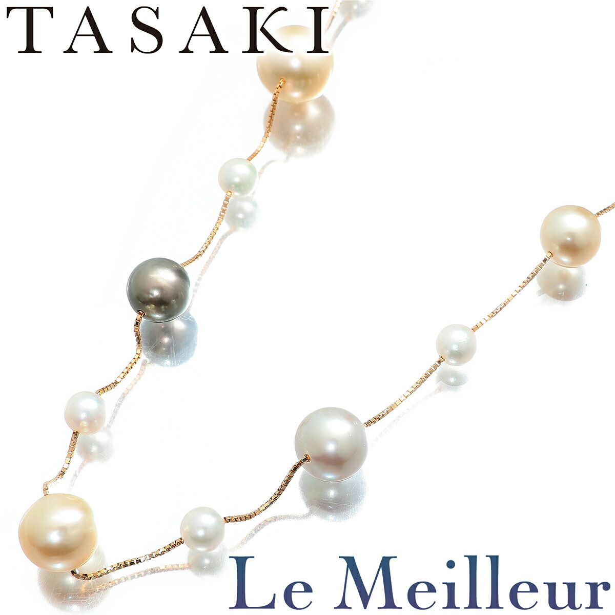 [ムーンレーベル 公式] ブラックパール ネックレス 12mm 黒蝶 真珠 ペンダント K18WG ホワイトゴールド レディース NB00012R13PC01474W