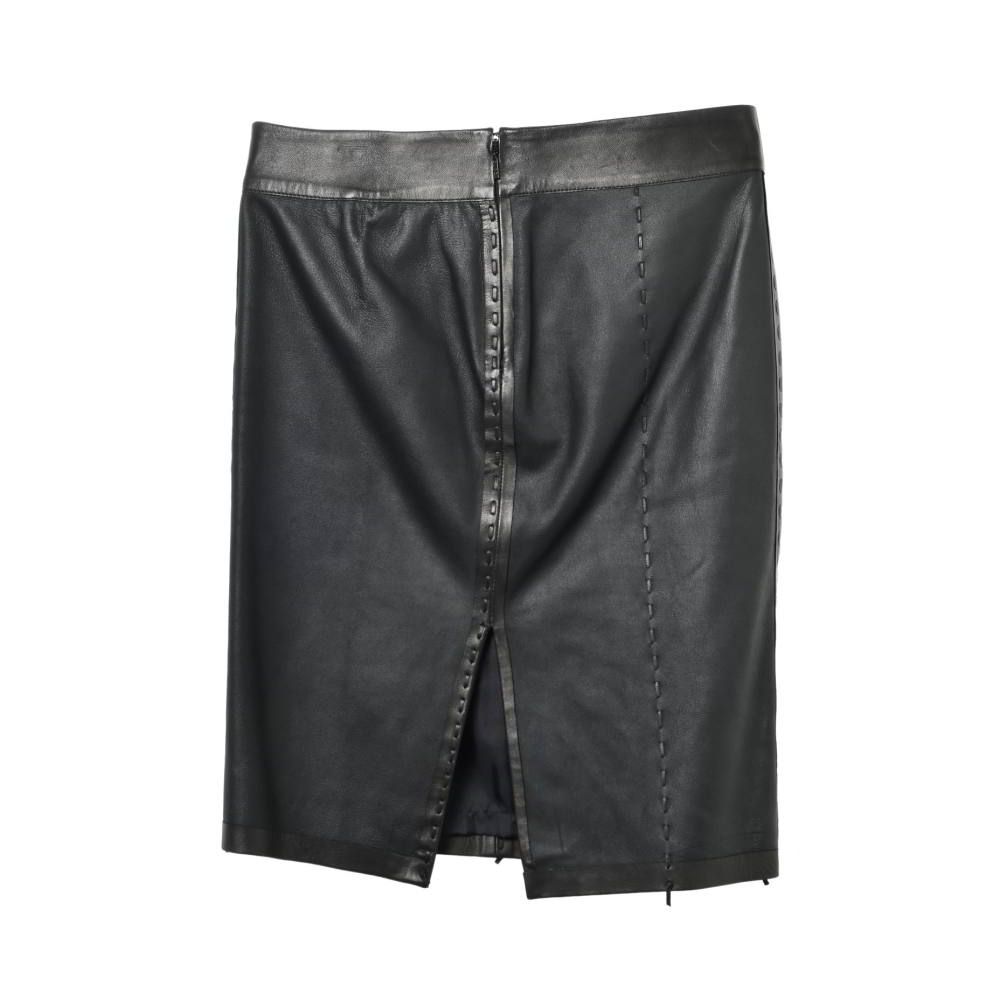GUCCI レザー ショート スカート