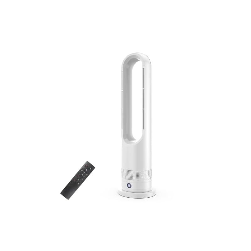 タワーファン 扇風機 セラミックヒ一タ一 スリム扇風機 冷暖両用＆羽根なし＆DCモーター電気代節約 ファンヒーター 電気ファンヒーター 3段階暖風 8段階冷風切り替え 100°左右首振り 1-9Hタイマー設定可 転倒自動OFF 過熱保護 リモコ 0