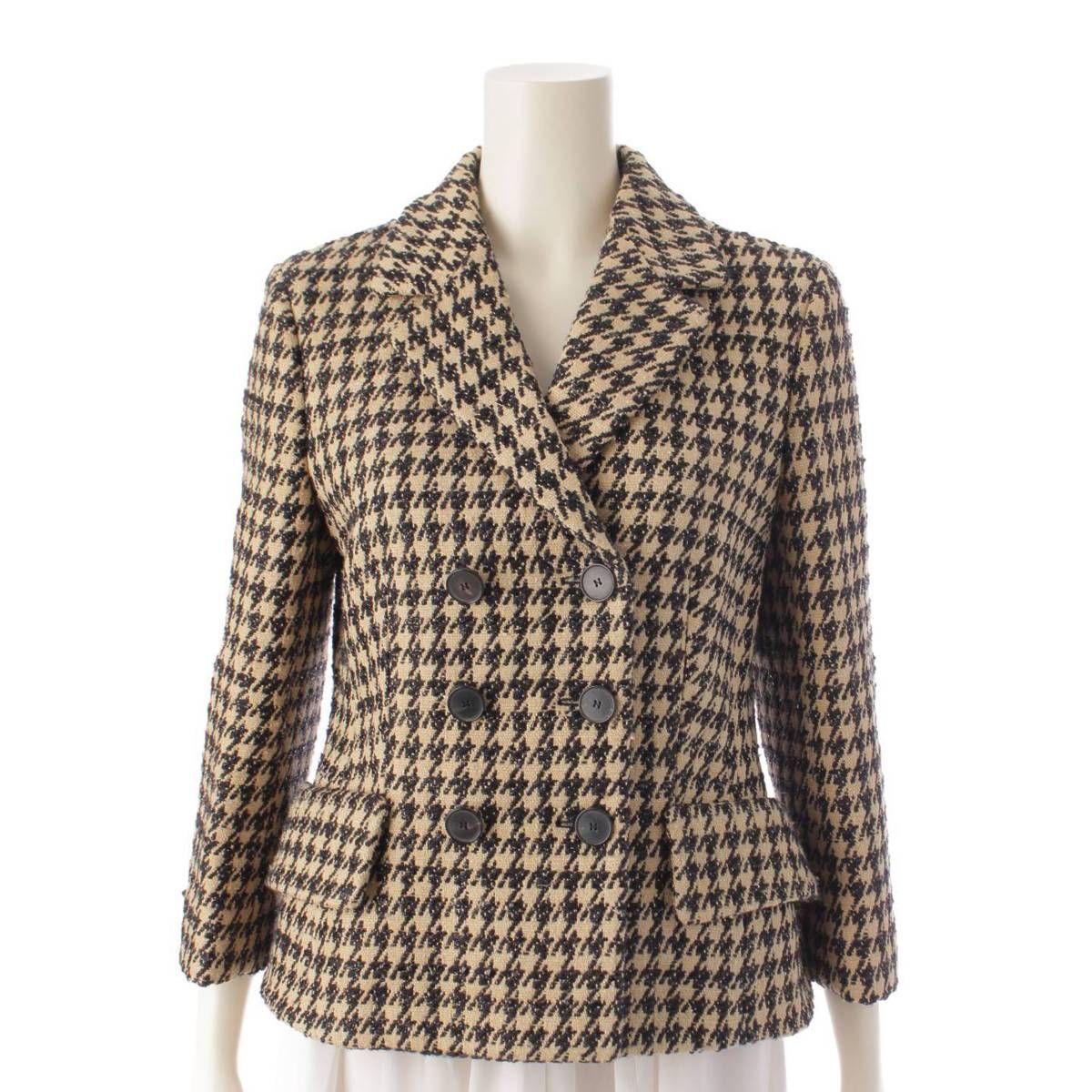 クリスチャンディオール】Christian Dior 20SS 千鳥格子 シルク 