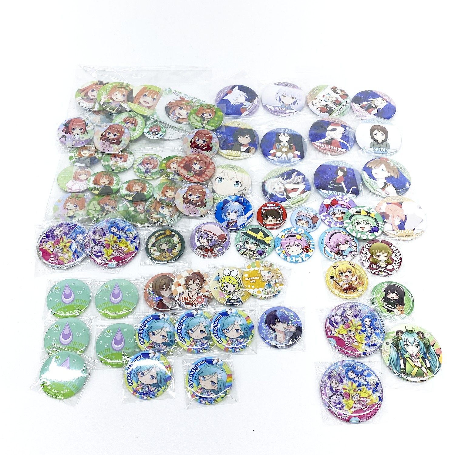 【★加古川物流】中古品 美少女系 缶バッジ アイマス 艦これ 五等分の花嫁 一花 二乃 美玖 四葉 五月 東方Project 霊夢 十六夜咲夜 しぐれうい ぶいすぽっ! プロセカ けもフレ等 まとめ 【721】 ☆加古川物流】中古品 美少女系 缶バッジ アイマス 艦これ 五等