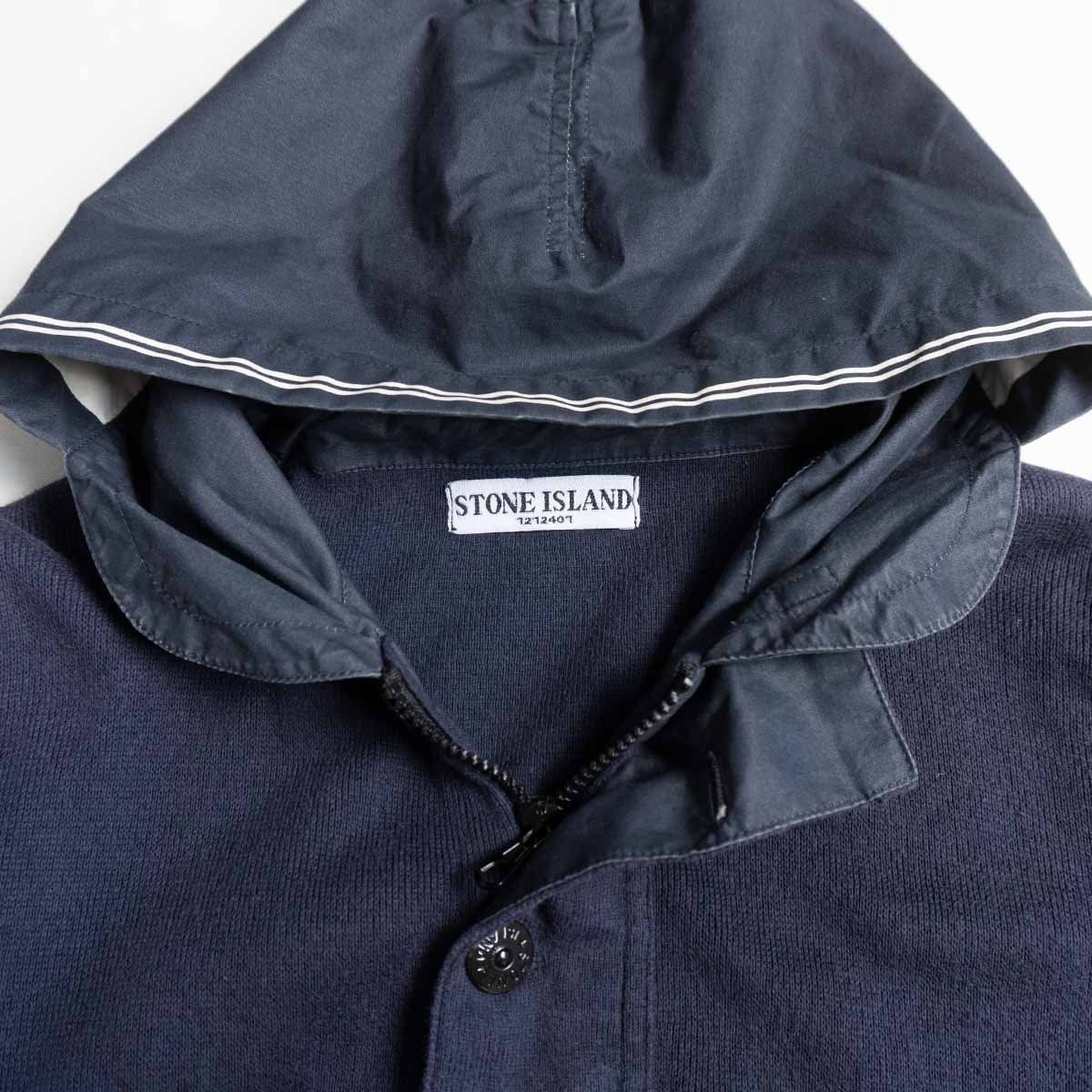 美品】STONE ISLAND【2008SS/ハイネック コットン ニット パーカー 