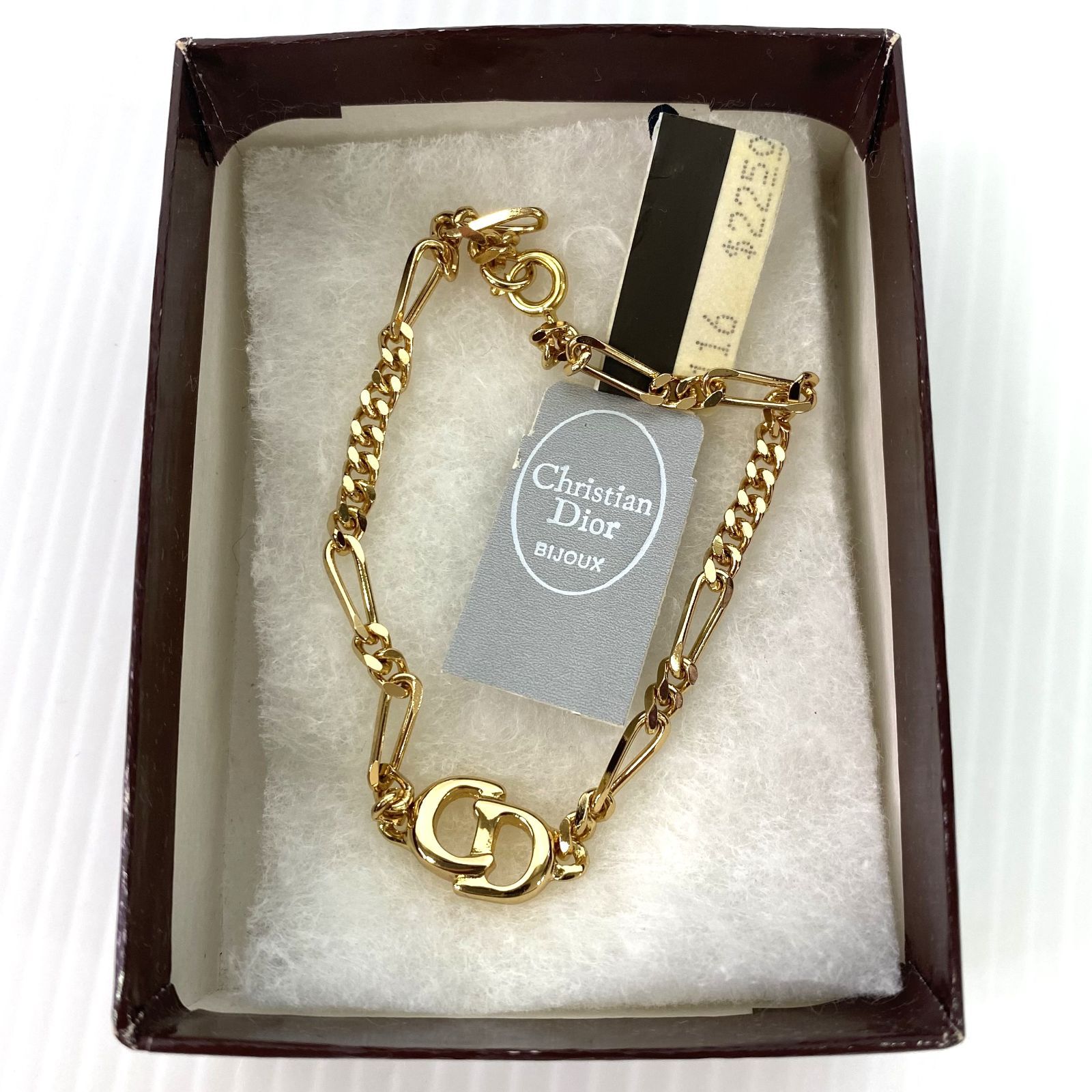 美品★ Christian Dior CDロゴ　ブレスレット　ゴールドカラー 中古品】Christian Dior クリスチャンディオール CDロゴ