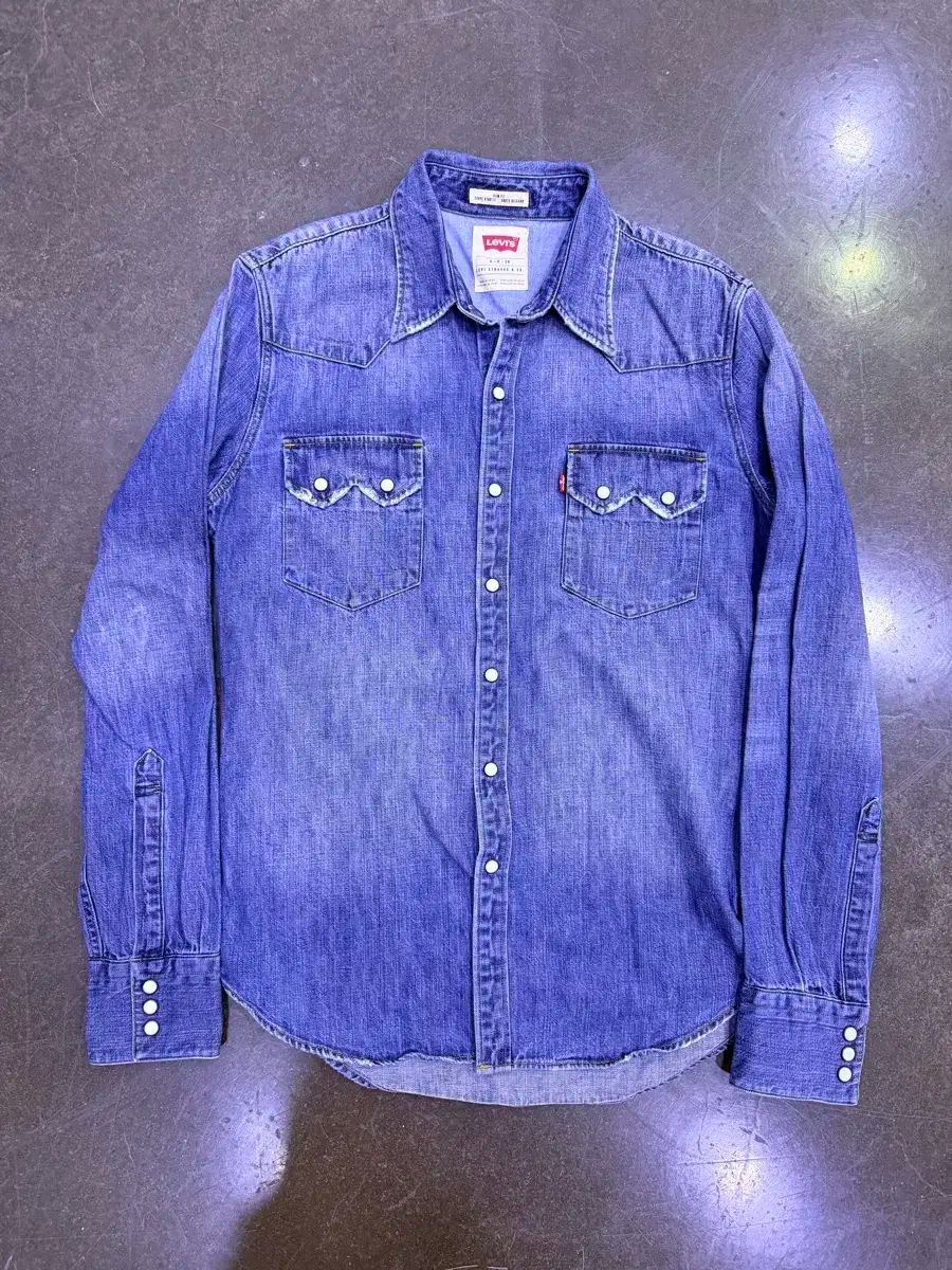 リーバイス ヴィンテージ ウェスタン デニムシャツ シャツ スリムフィット S