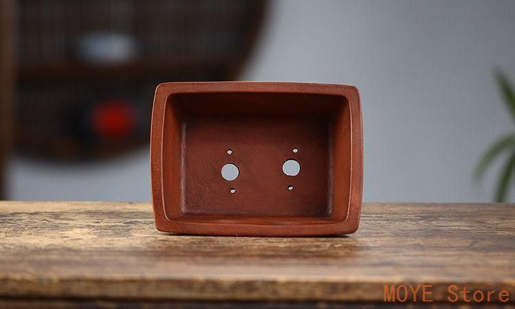 大四方鉢 中国宜興 紫砂の鉢盆栽鉢 植木鉢 小品盆栽鉢 大品