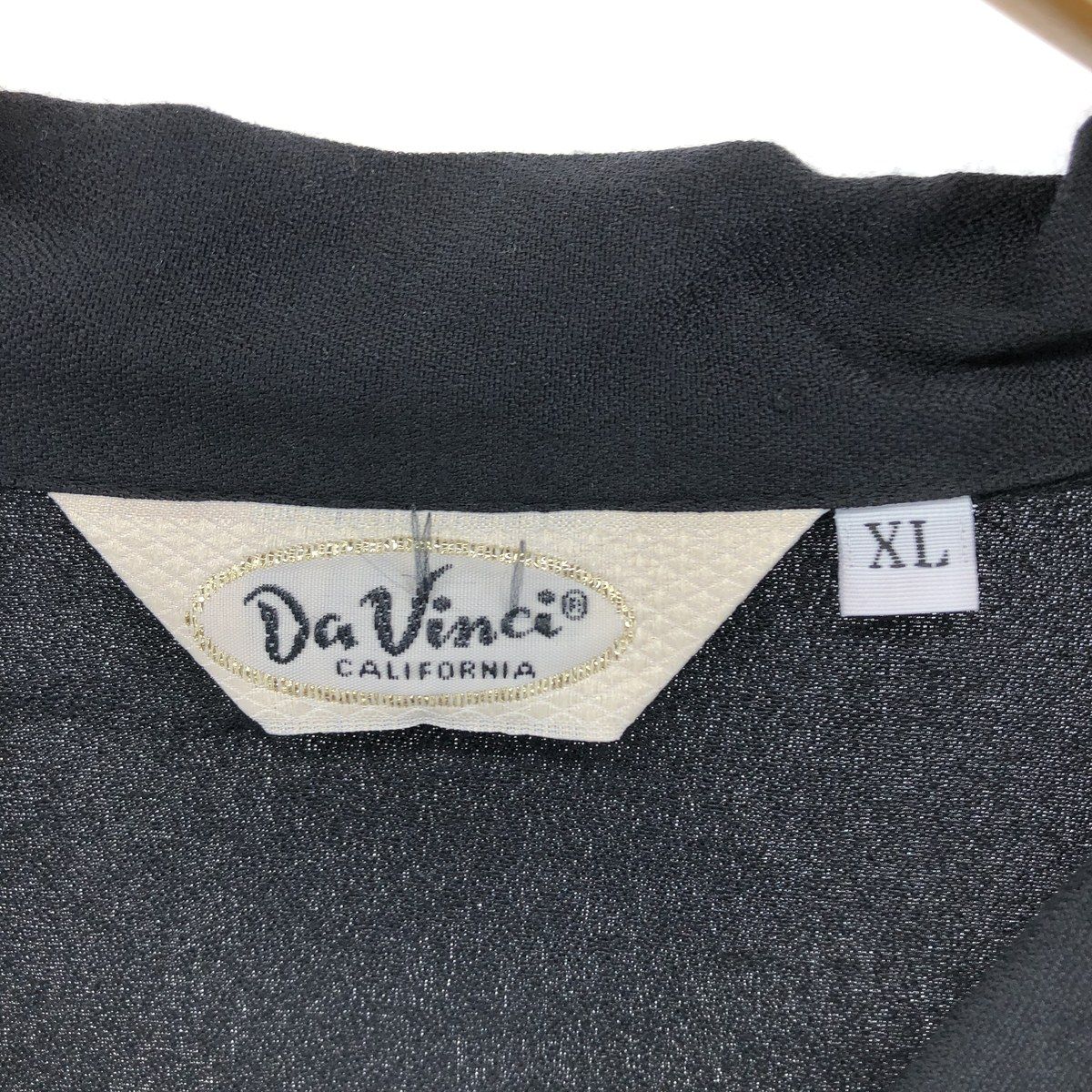 古着 80年代 DaVinci ツートン 半袖 オープンカラー アクリル