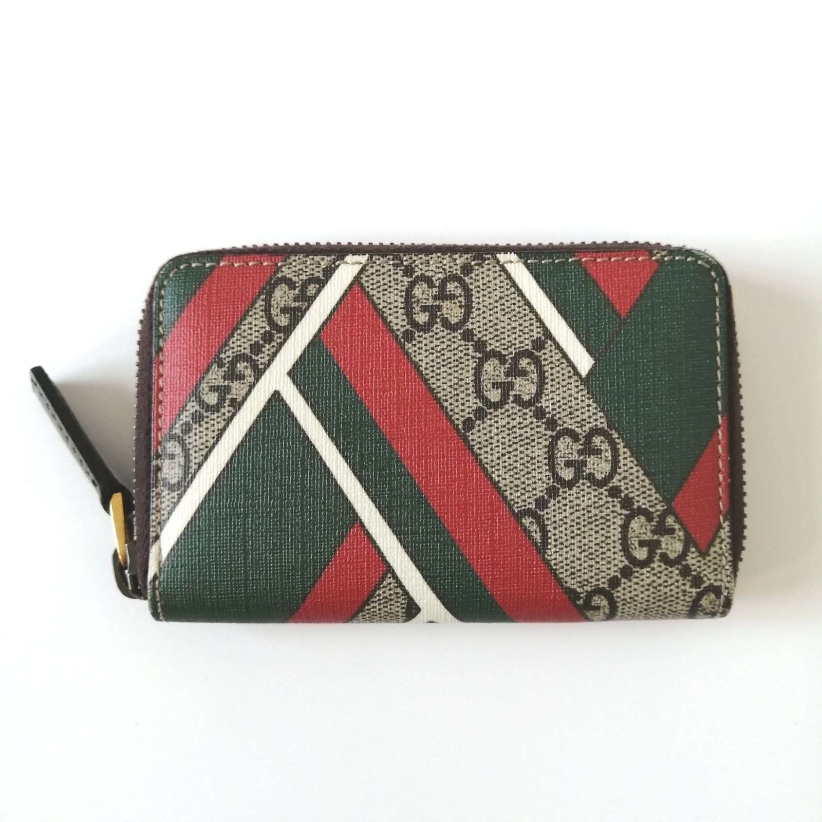美品 グッチ GUCCI コンパクトジップアラウンドウォレット GG 