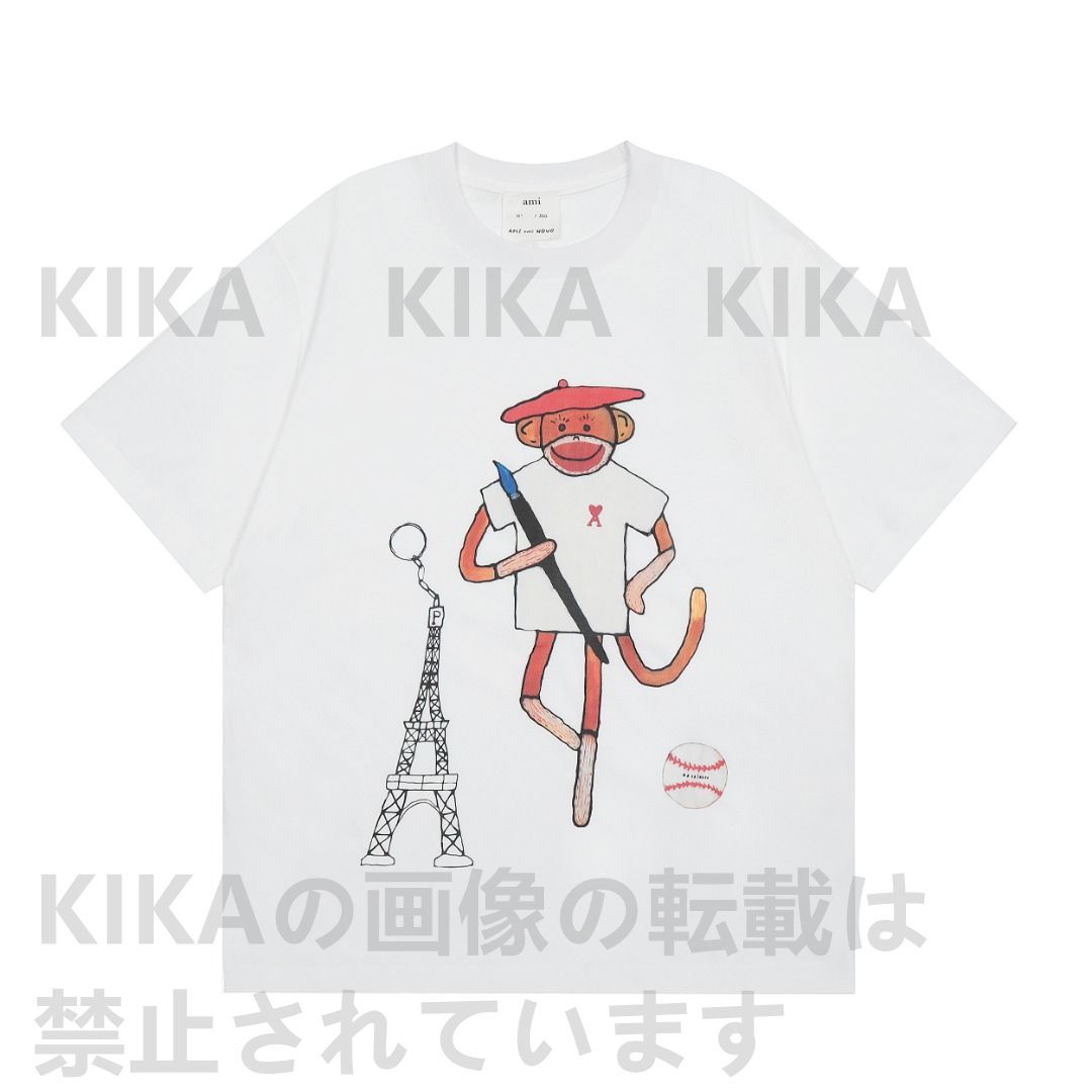 新作 Ami  x Novo  アミリ  レディース メンズ  上着  Tシャツ   半袖