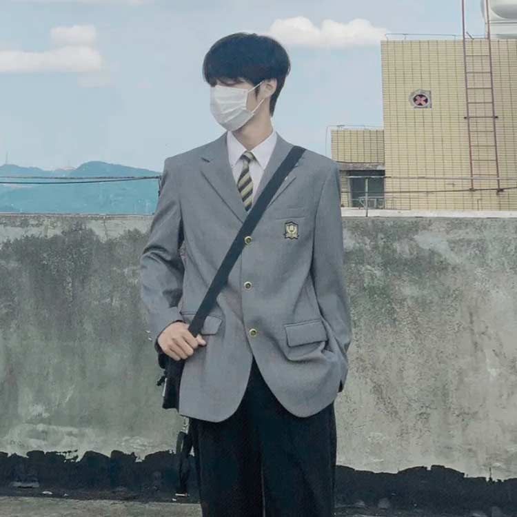 Amazon.co.jp: [AOTYP] メンズ スーツ 制服 スクール 学生服 無地