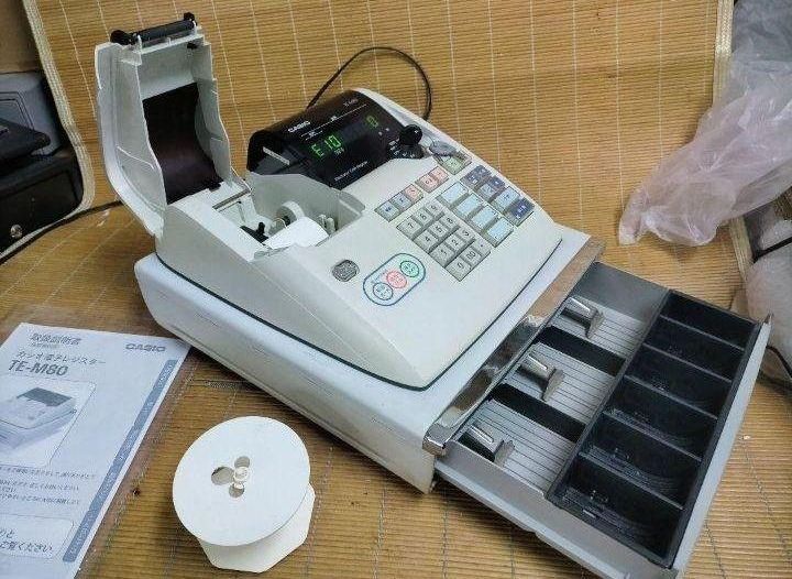 カシオレジスター TE-M80 中古品 人気機種感熱紙 送料無料 630037