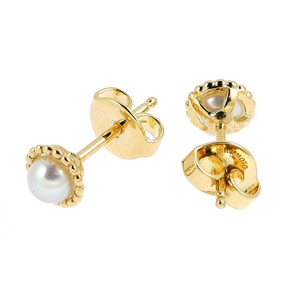 ミキモト K18YG アコヤベビーパール ピアス 径約3.8mm - メルカリ