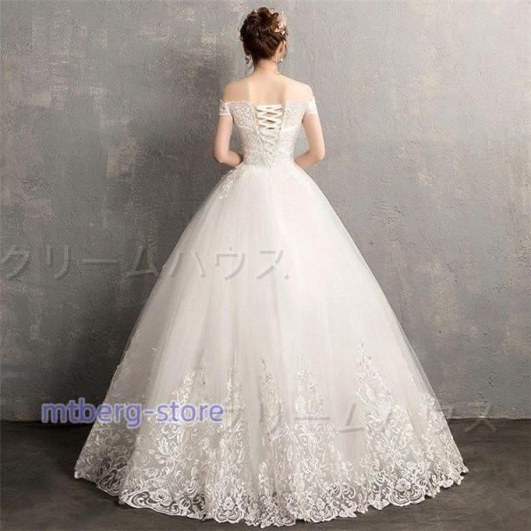 ウェディングドレス ロングドレス ウエディングドレス 刺繍 レースドレス 編み上げタイプ 白 オシャレ 感sq期間