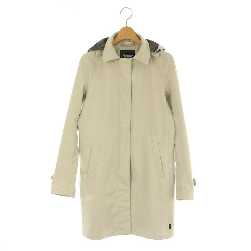 ヘルノ HERNO ヘルノラミナー IM013DL GORE-TEX コート フード 42 オフホワイト |MI OS