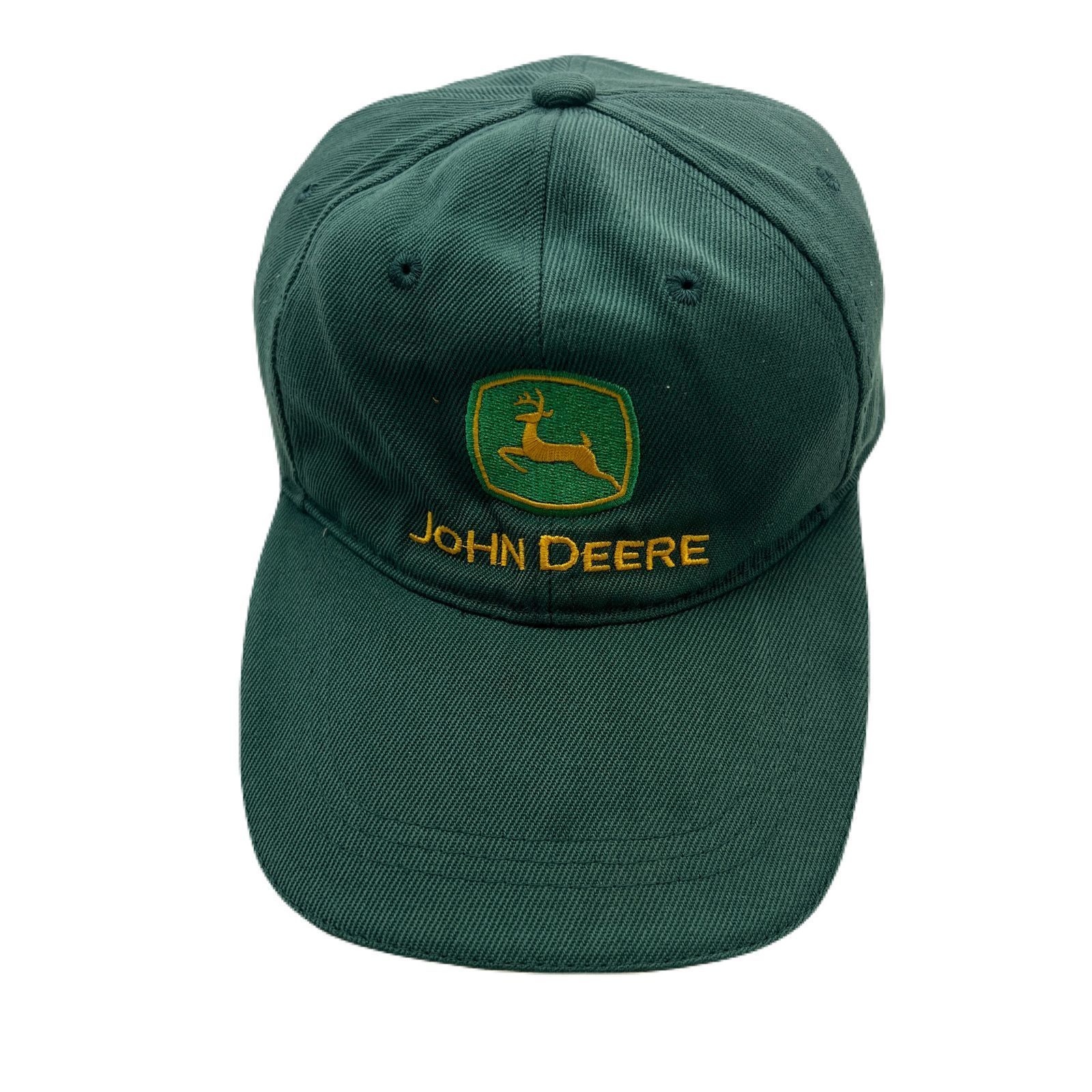 JOHN DEERE ジョンディア ロゴ刺繍 ビンテージ キャップ 帽子 グリーン