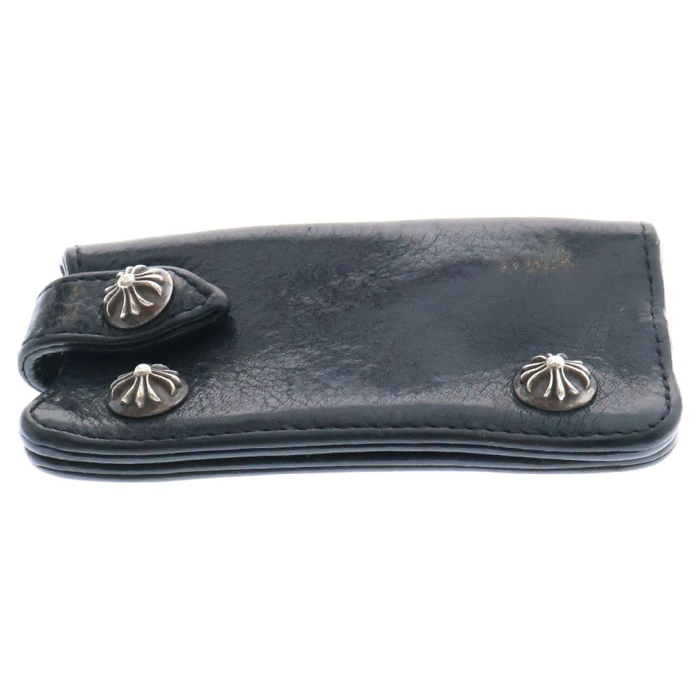 CHROME HEARTS (クロムハーツ) KEY CASE クロスボタン レザーキー