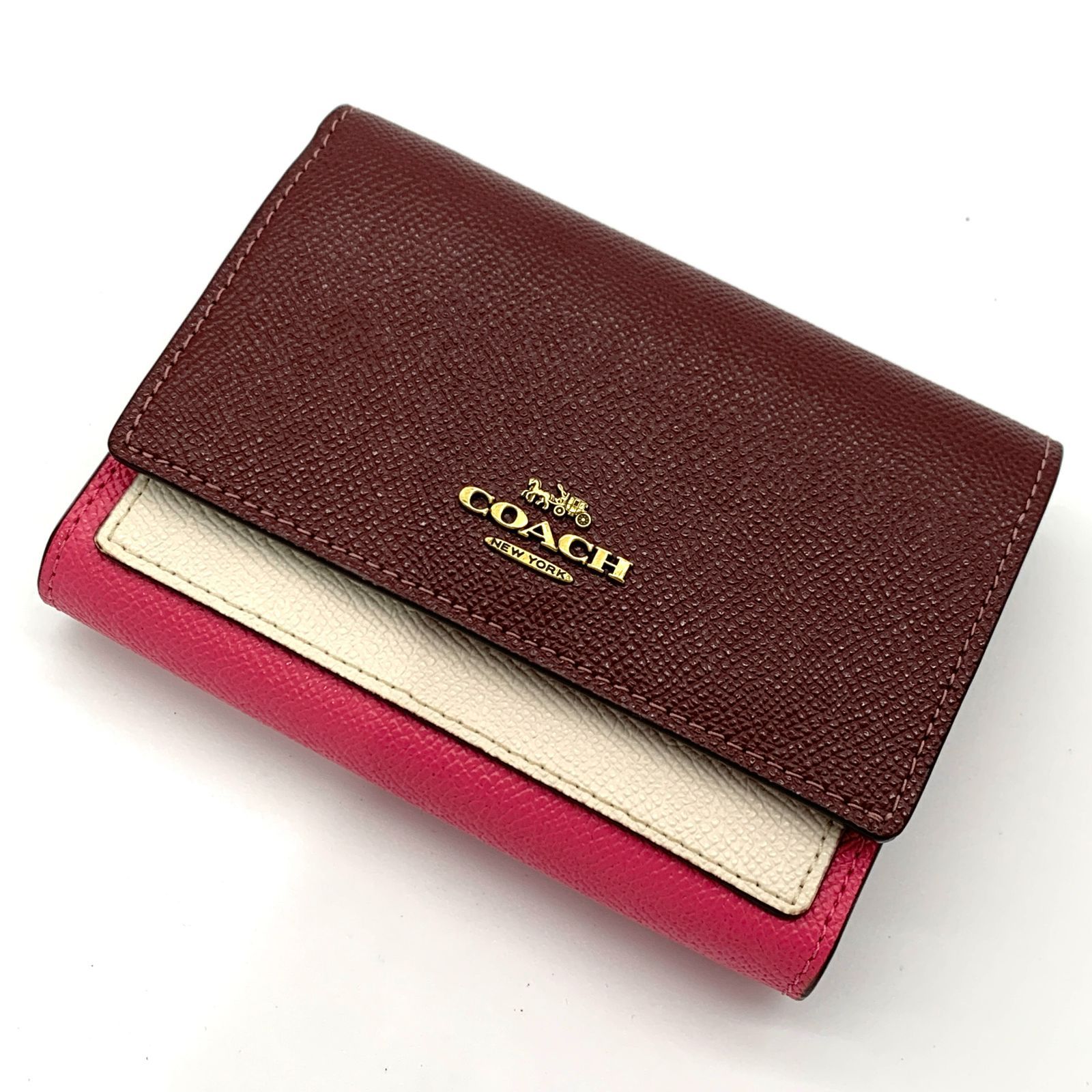 COACH◇medium flap wallet/2つ折り財布/マルチカラー/レディース/5318-