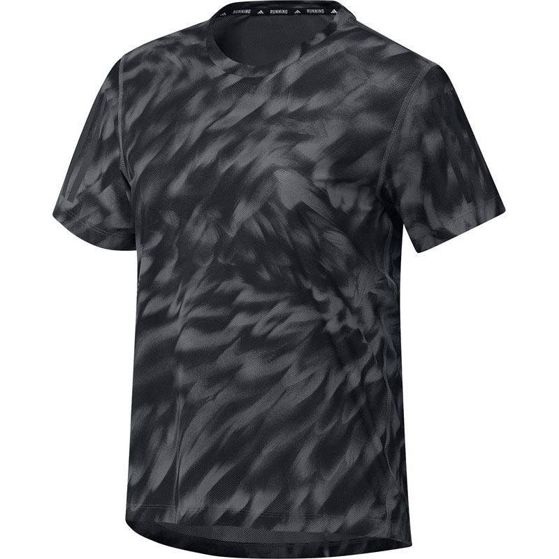 安い，送料無料 adidas アディダス オウン ザ ラン 総柄プリント 半袖Tシャツ 陸上・ランニング 半袖Ｔシャツウィメンズ (p0437-jz5474)、グレーフォー/ブラック その他