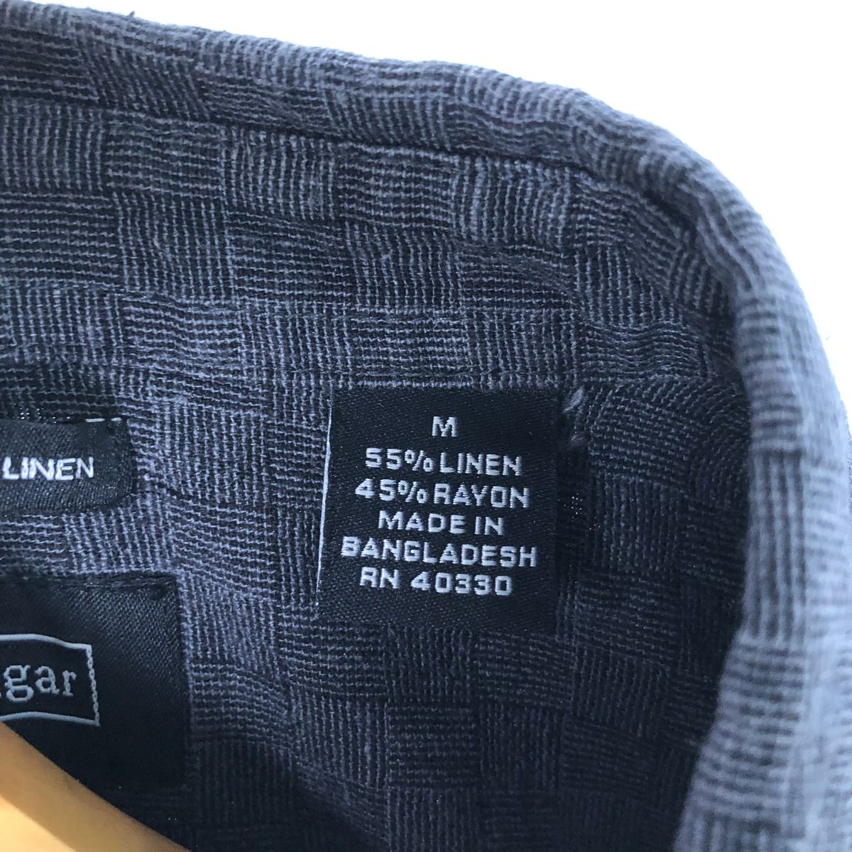 haggar レーヨン rayon スミクロ 半袖シャツ　黒　ヴィンテージ M 00s haggar linen brend rayon shirt | 古着屋 grin days memory