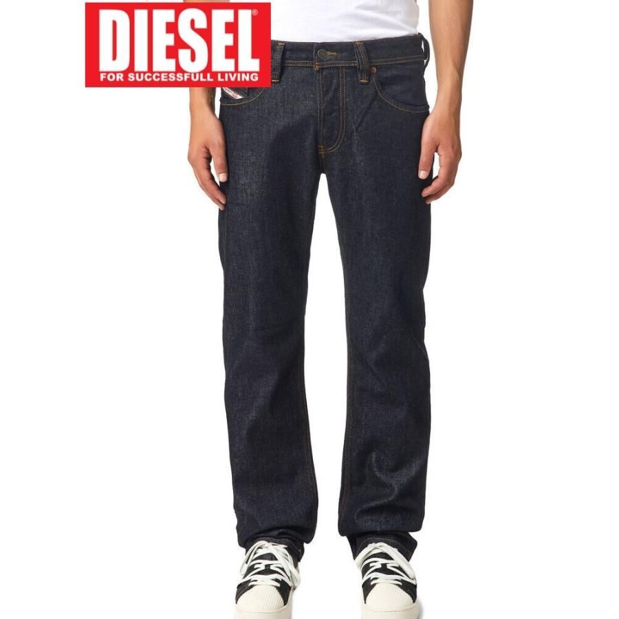 ディーゼル DIESEL ジーンズ デニム ブランド メンズ レギュラー ストレート ストレッチ ボタンフライ レザータグ LARKEE RR9HF  - メルカリ