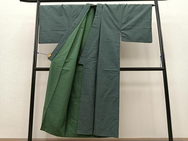 平和屋着物□極上 男性 本場大島紬 アンサンブル キングサイズ 長羽織  