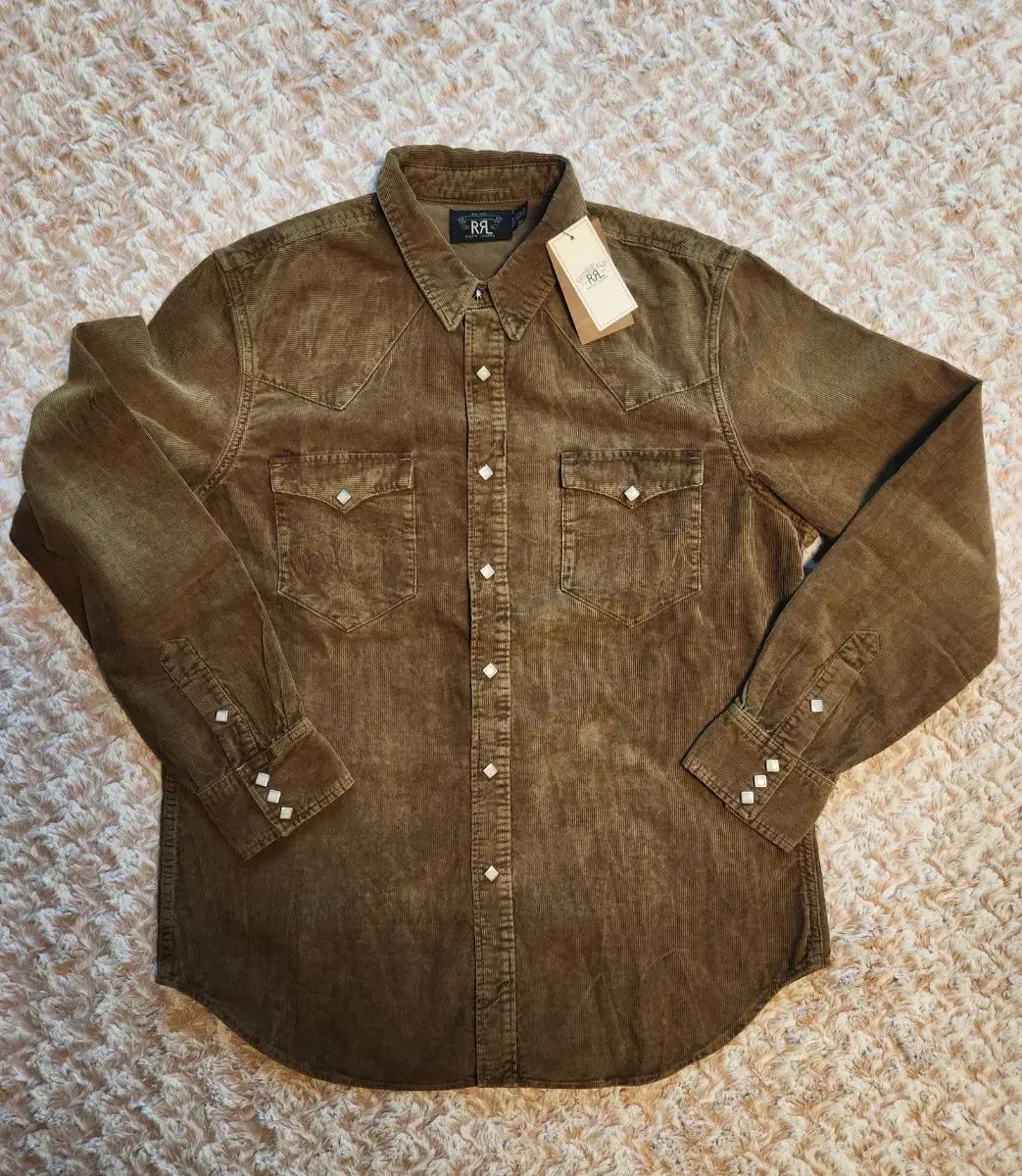 ダブルアールエル スリムフィット コーデュロイ ウエストン シャツ XL RRL