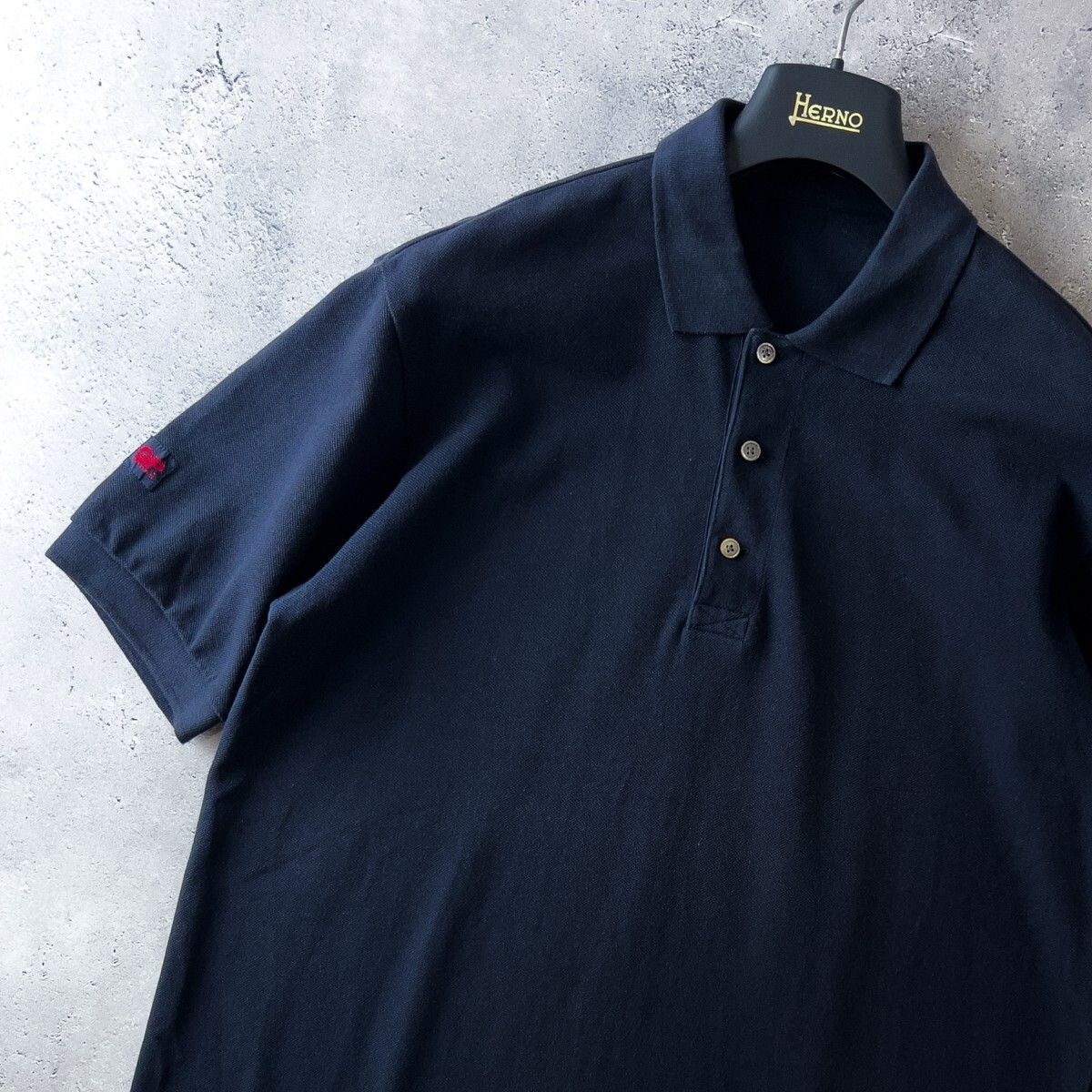 美品 PAPAS GOLF パパス ゴルフ 鹿の子 コットン ピケ 半袖