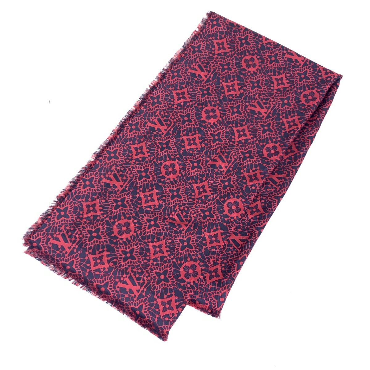 良好 LOUIS VUITTON ルイヴィトン ストール M75507 フューシャピンク