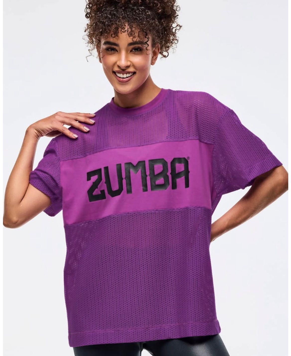 ZUMBA正規♡新作Mサイズ Zumba Libre Boxy Mesh Top With Side Slits – Zumba Wear