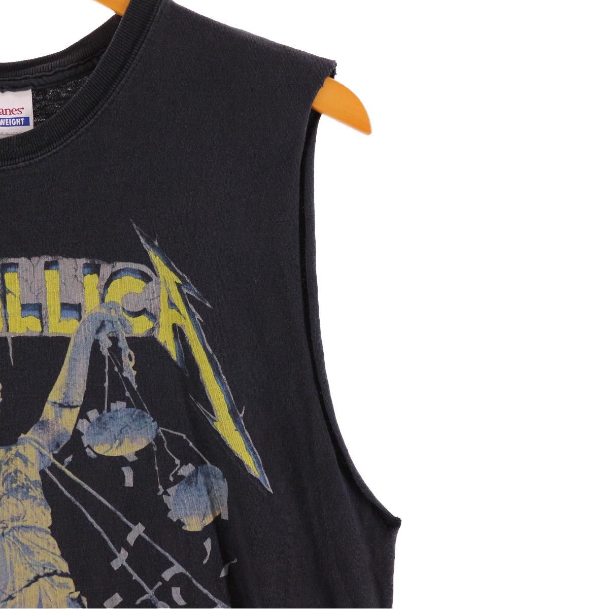 古着 ヘインズ Hanes METALLICA メタリカ ノースリーブ バンドTシャツ