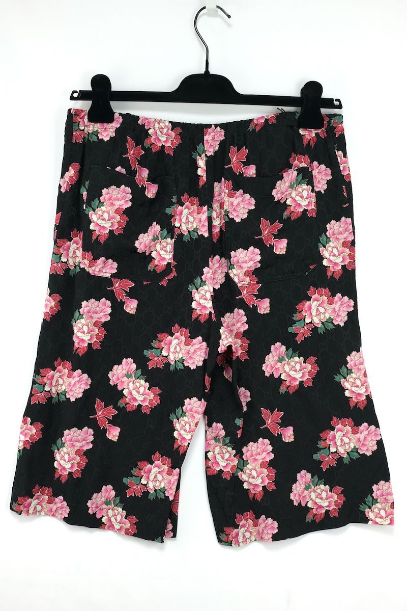 GUCCI ボタニカル フローラルペイント ハーフパンツ 38 GUCCI】グッチ『ノースフェイス ロゴ スウェットショートパンツ