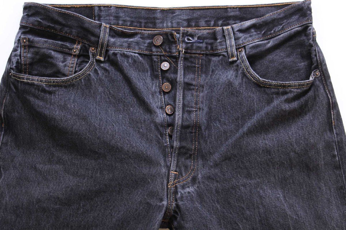 Levi'sリーバイス 501 先染め ブラック デニムパンツ W38