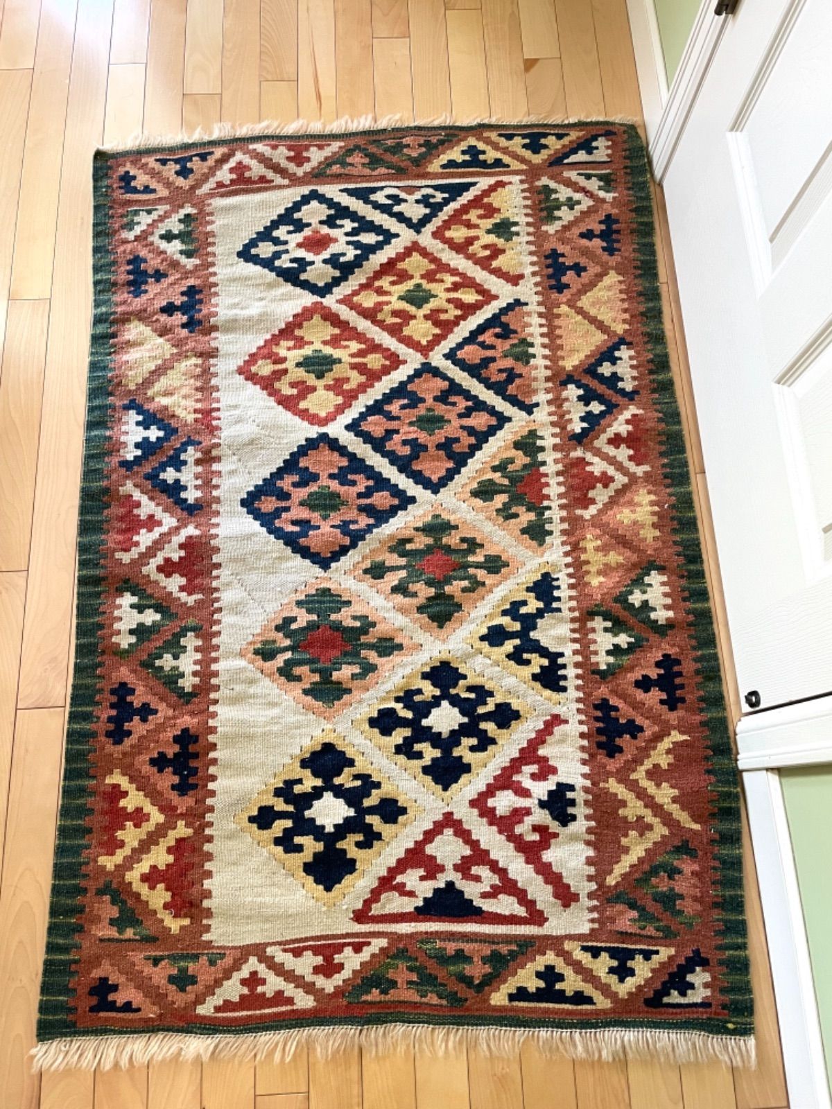 モロッコ ウール キリム ラグ 約55〜57×100cm モロッコ ラグ キリム 約51×