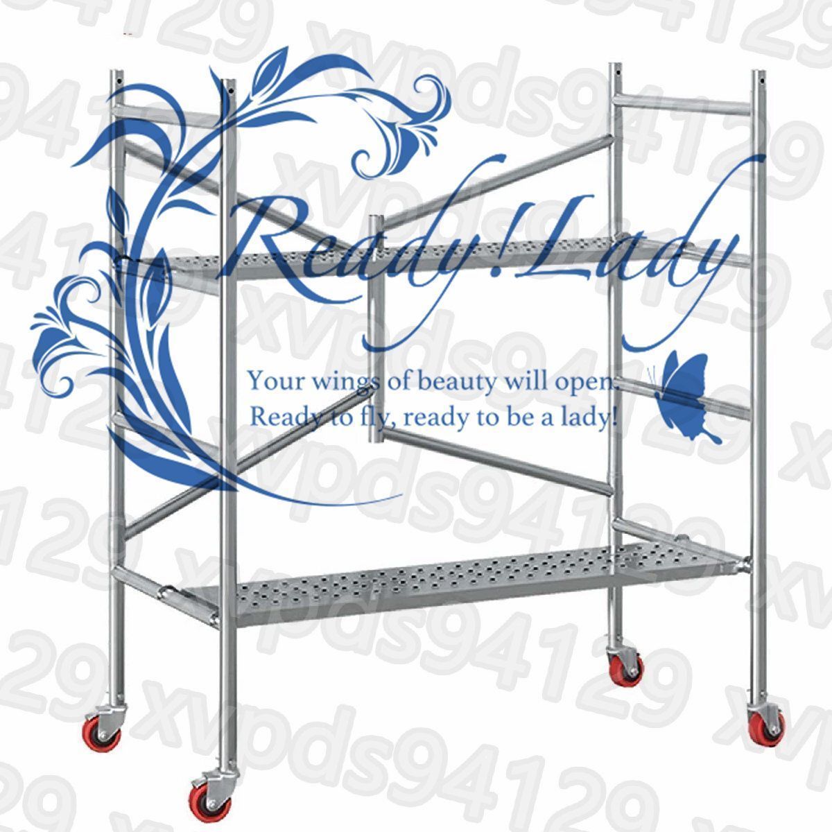 足場 高所作業台 500kg 足場台 足場板 作業用踏台 作業台 折りたたみ 移動足場 ステップ 踏台 作業 移動式 滑り止め165 140 70CM