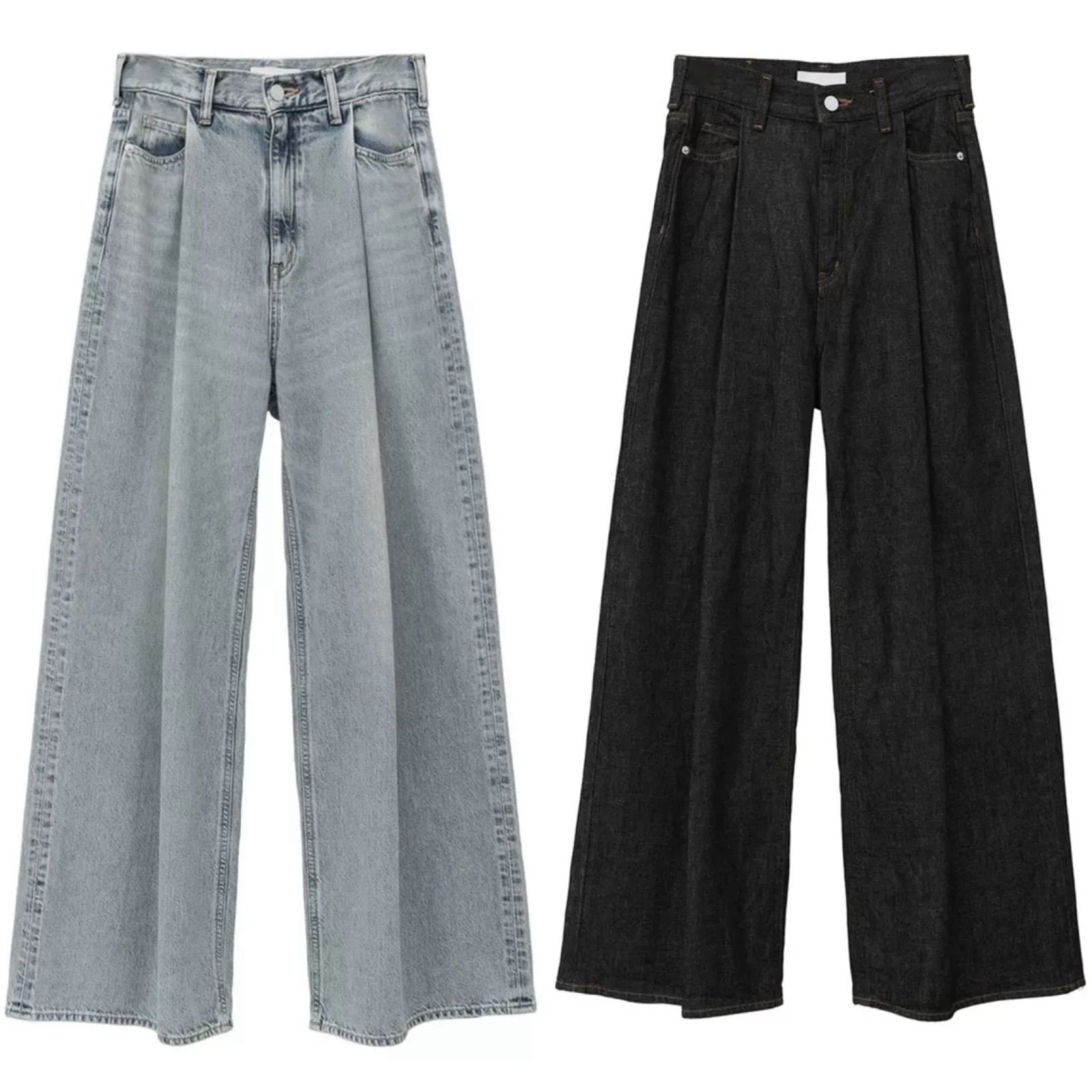 SuzuHirose×CLANE TUCK WIDE DENIM PANTS