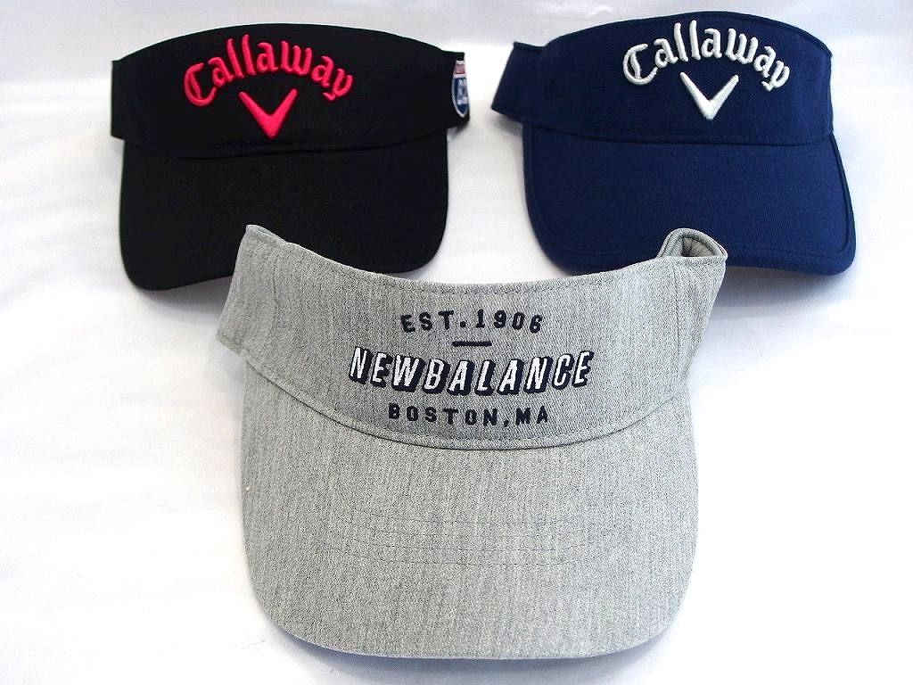 【212621】New Balance Golf ニューバランスゴルフ  ゴルフ　サンバイザー　+　Callaway サンバイザー×2　：計3  フリー
