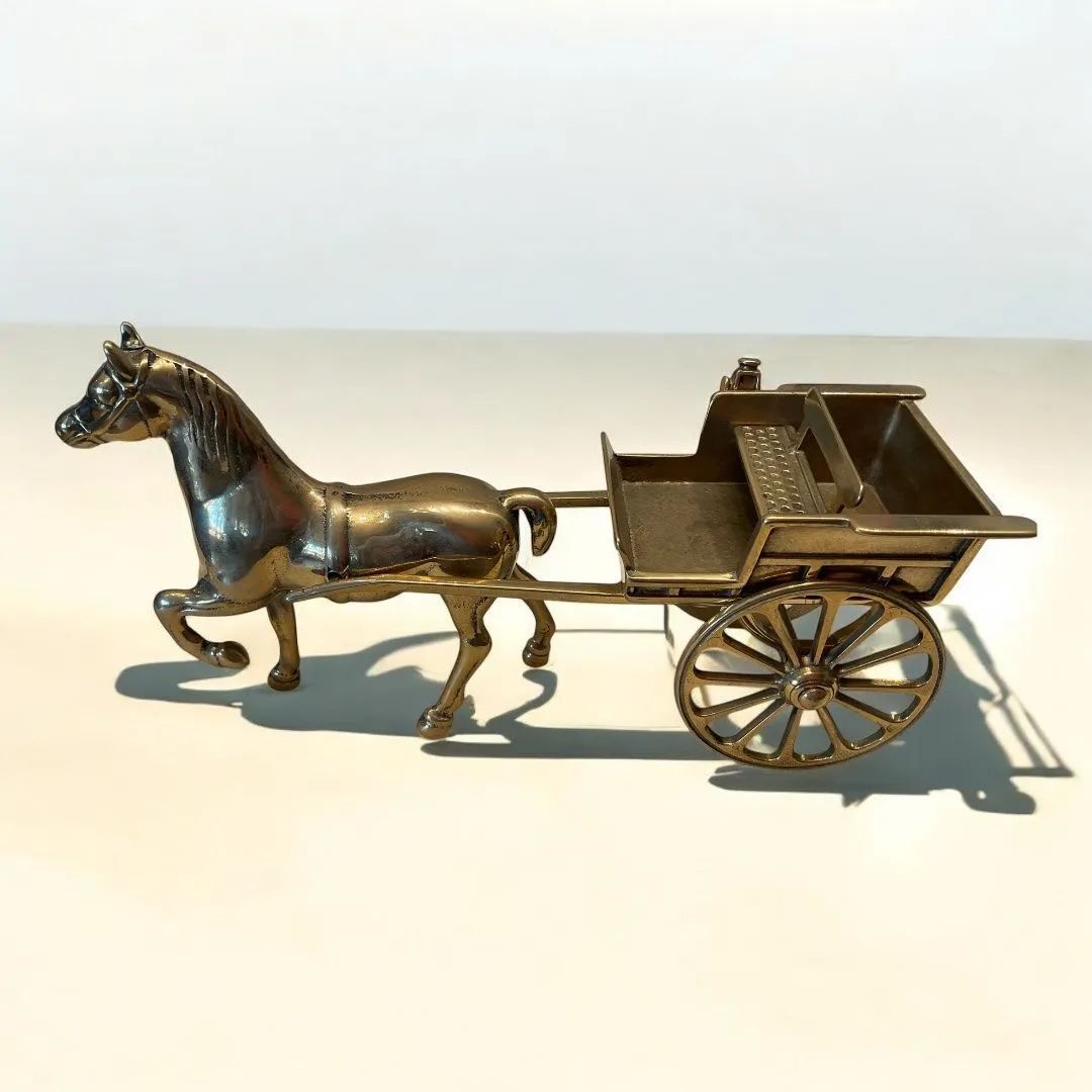 SUPERSALE】真鍮製アンティーク馬車オブジェ - メルカリ