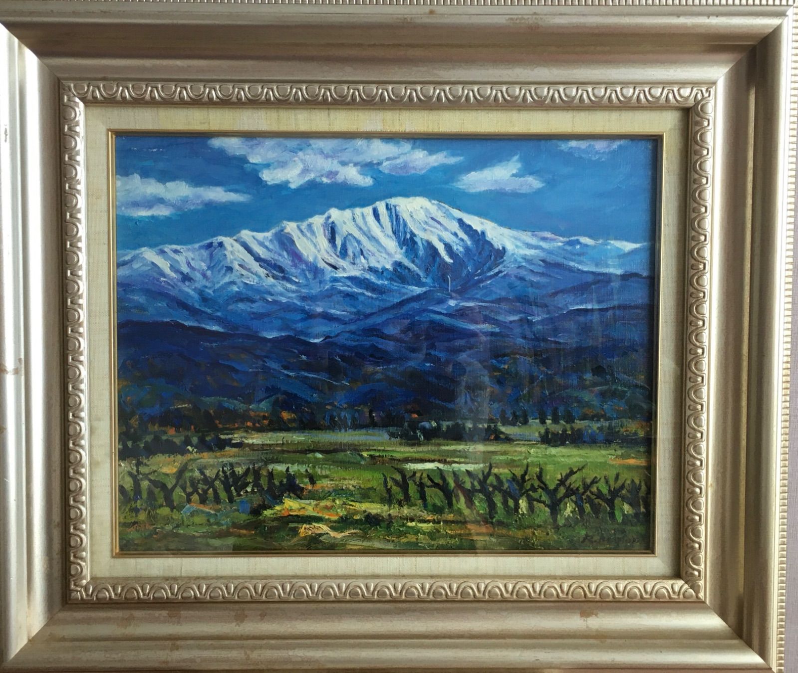 油彩画 油絵 風景画 月山 山形県 出羽三山 1点物 F8号 - メルカリ