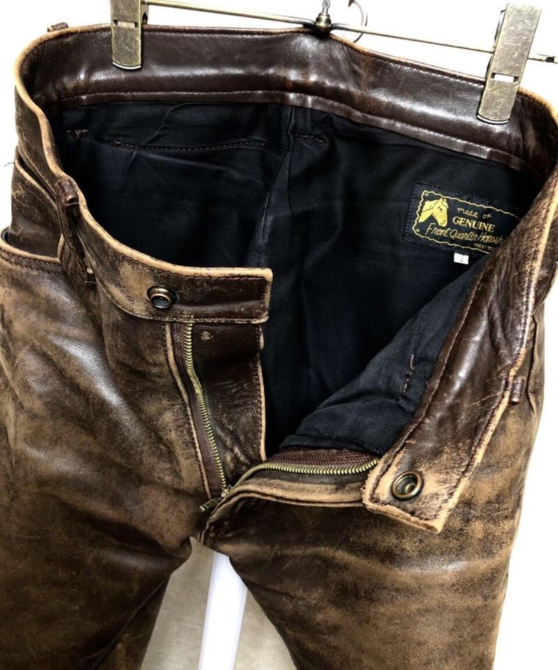 Aero Leather 最高級フロントクォーターホースハイドレザーパンツ美品