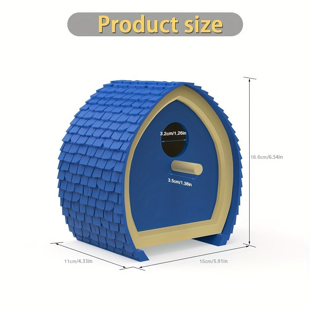  巣箱 鳥の巣 鳥の巣箱 バードハウス バードルーム 鳥用品 鳥かご 庭園 自然 装飾 壁掛け 休憩所 ミニハウス ユニーク プラスチック 青 カーキ 止まり木 庭装飾 ギフト プレゼント 巣 巣箱 鳥用品