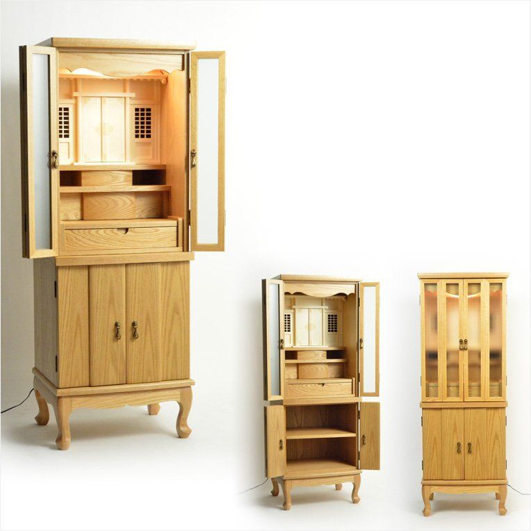 11月下旬入荷予定 神具付き 神徒壇 モデレート 祖霊舎ver オーク材48号 set-0158