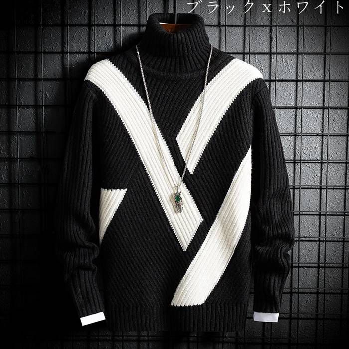 ニット セーター メンズ ハイネック タートルネックニット あったか アウター メンズファッション 秋冬 防寒着 おしゃれ 男性 紳士 ギフト eoBr102