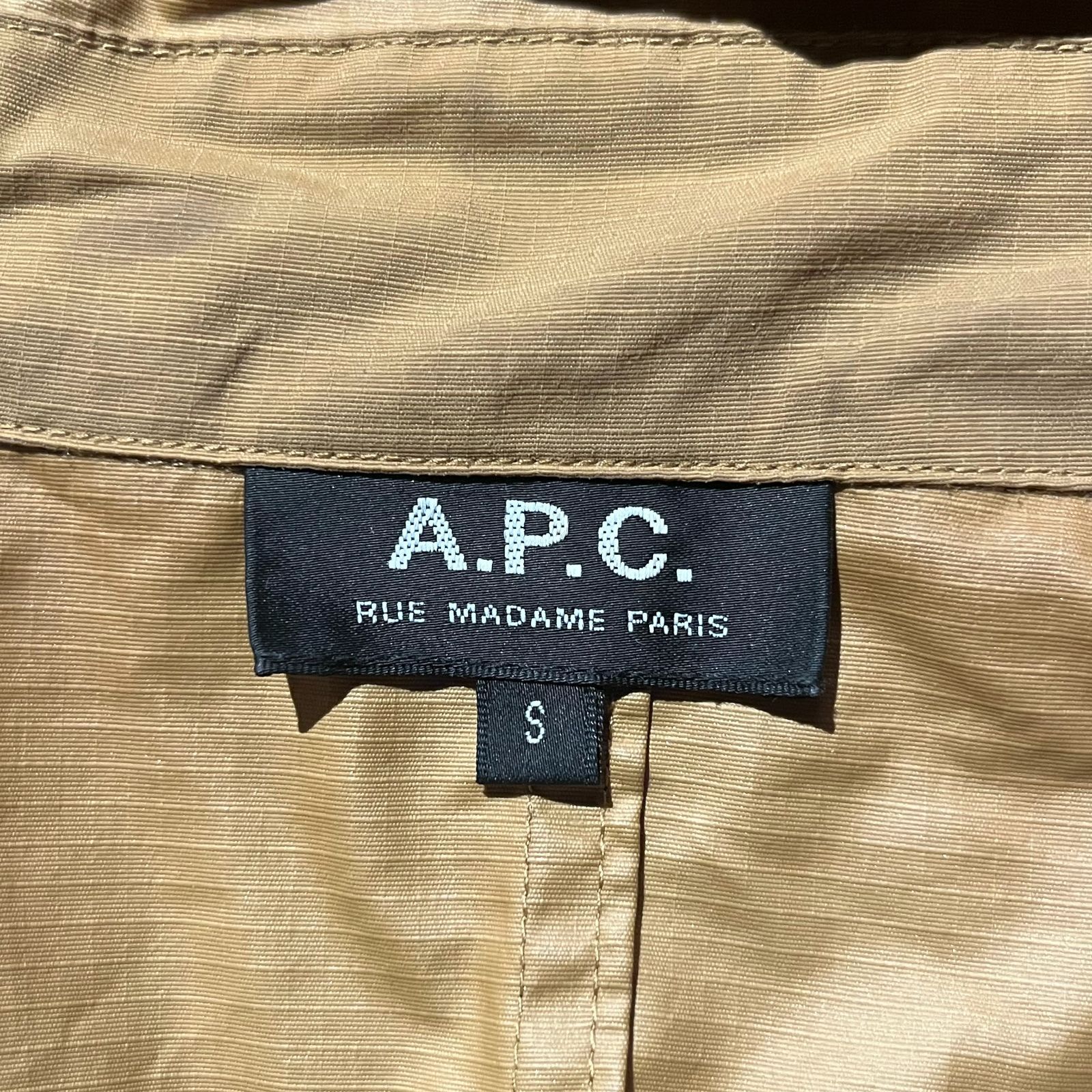 A.P.C. リップストップモッズコート ナイロン アーペーセー フィッシュテール マスタードイエロー KANDAIZUMI_COM