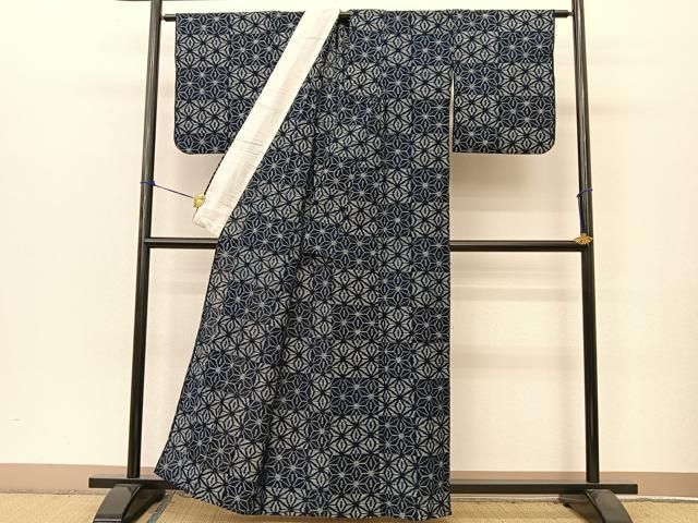 久留米絣 単衣 青山みとも製 平和屋着物▽久留米絣 単衣