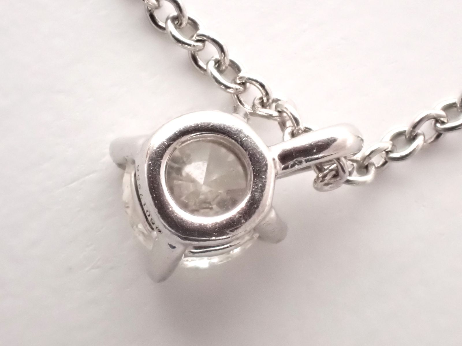 TIFFANY&Co.(ティファニー)Pt950 ソリティア ダイヤモンド ネックレス 