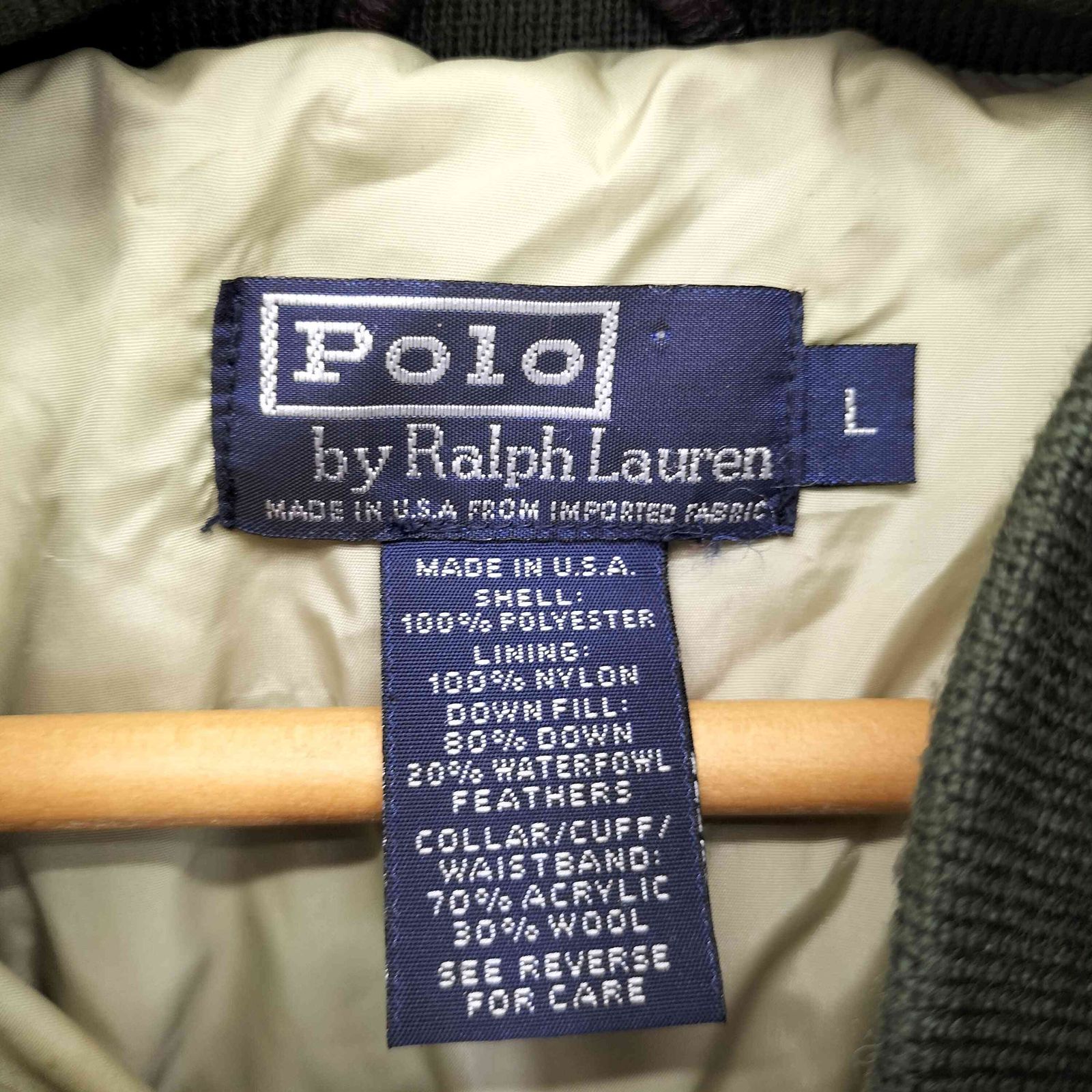 USA製 90s ポロバイラルフローレン ダウンジャケット ポロバイラルフローレン Polo by RALPH LAUREN 80S~90S MADE IN