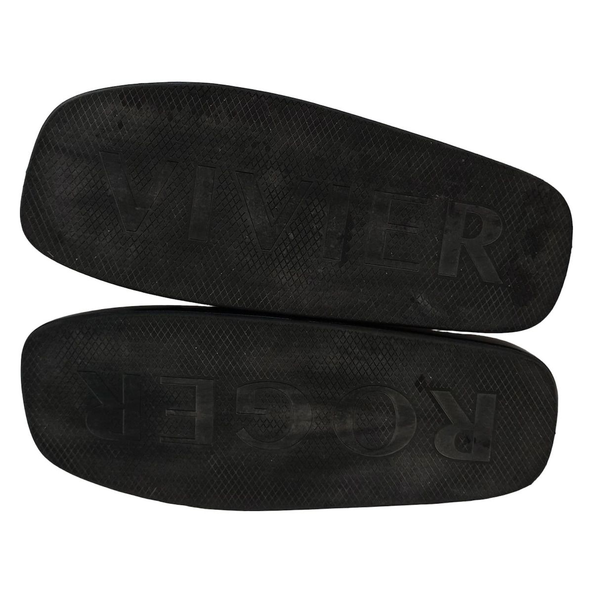 RogerVivier ロジェヴィヴィエ サンダル 39 レディース - 黒 ビジュー レザー KIN-KAAI_COM